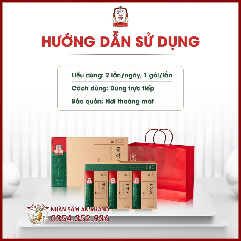 Nước Hồng Sâm Tonic KGC Mild 50ml x 30 Gói 14 nuoc hong sam tonic kgc 7