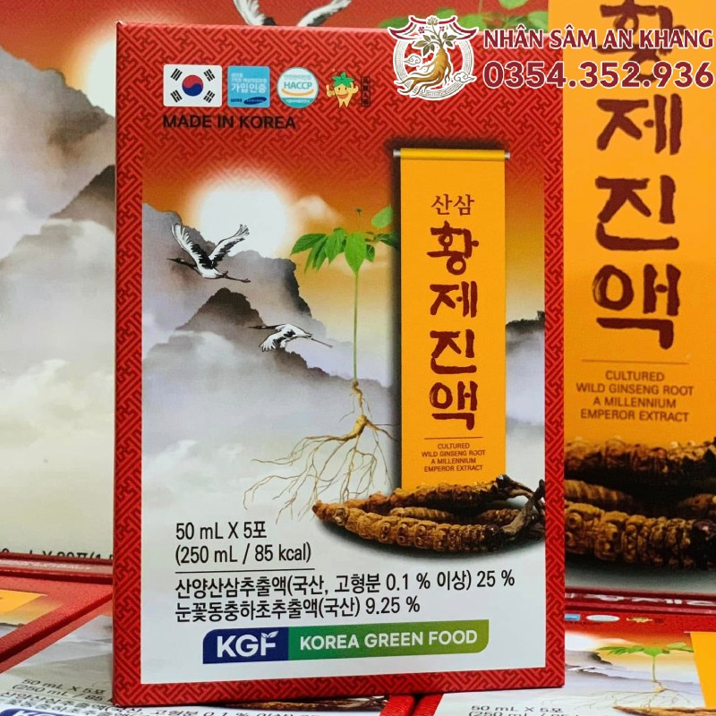 Nước Thiên Sâm Đông Trùng Hoàng Đế KGF 30 Gói x 50ml 13 nuoc sam nui kgf 3
