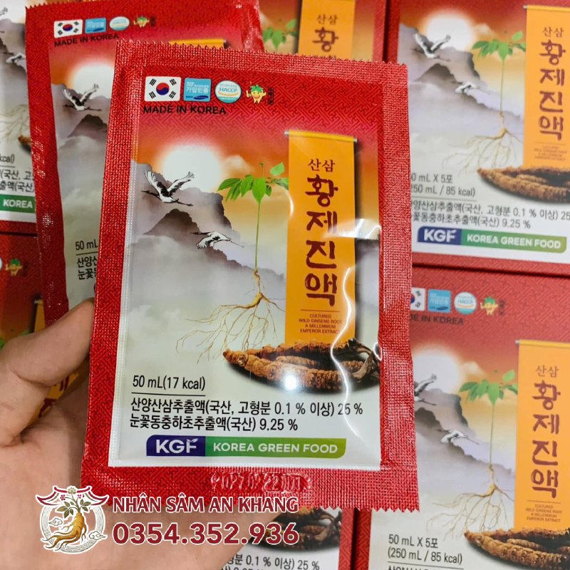 Nước Thiên Sâm Đông Trùng Hoàng Đế KGF 30 Gói x 50ml 10 nuoc sam nui kgf 7