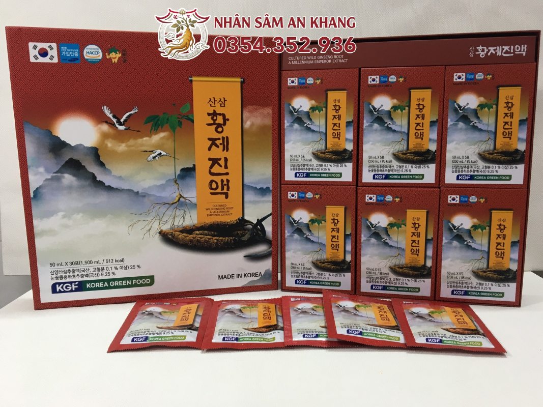 Nước Thiên Sâm Đông Trùng Hoàng Đế KGF 30 Gói x 50ml 7 nuoc sam nui kgf