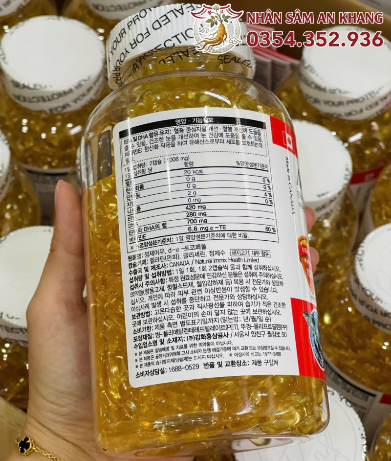 Dầu Cá Omega 3 Hàn Quốc Hộp 300 Viên 11 omega 3 gia dinh 10
