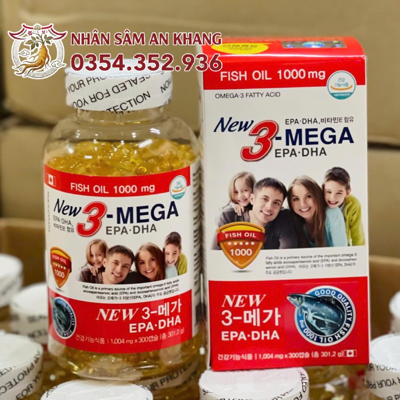 Dầu Cá Omega 3 Hàn Quốc Hộp 300 Viên 9 omega 3 gia dinh 5