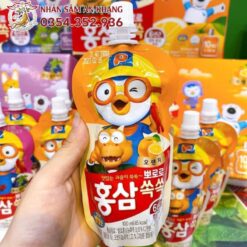 Nước Hồng Sâm Trẻ Em Pororo Paldo Hàn Quốc 10 Túi x 100ml 7 paldo pororo 4