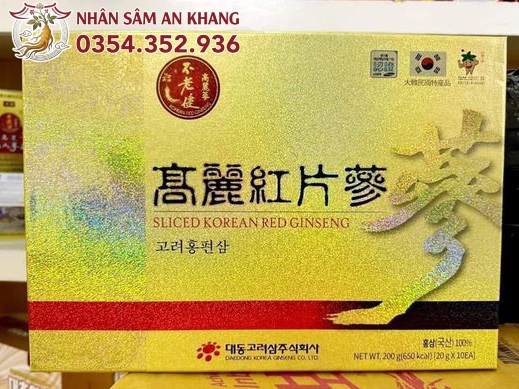 Hồng Sâm Thái Lát Daedong Hộp Giấy 200G 12 sam lat daedong hop giay 6