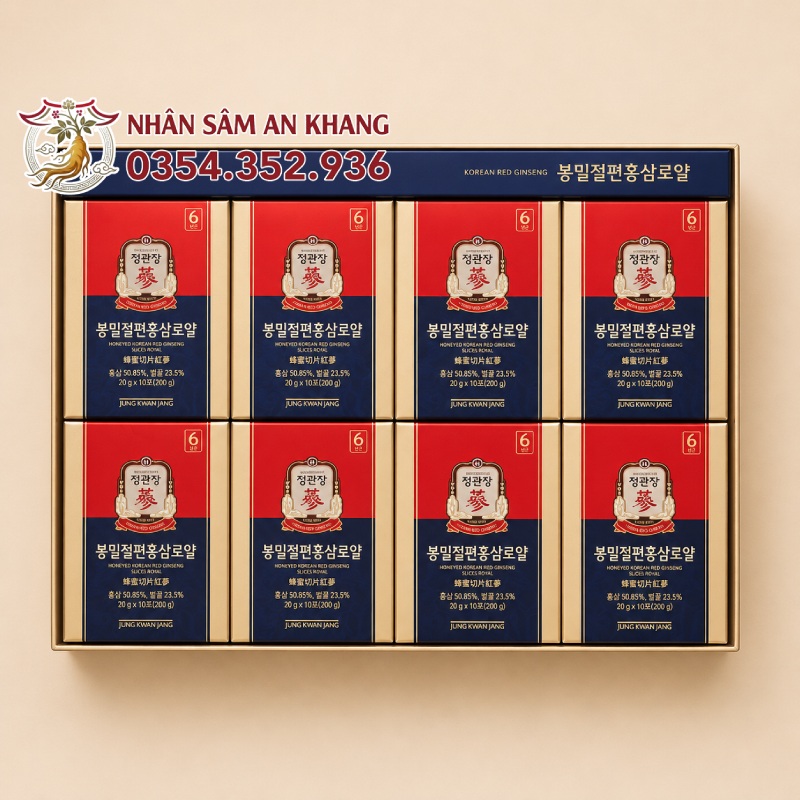 Hồng Sâm Thái Lát Tẩm Mật Ong KGC Hộp 160G 7 sam lat tam mat ong kgc 2