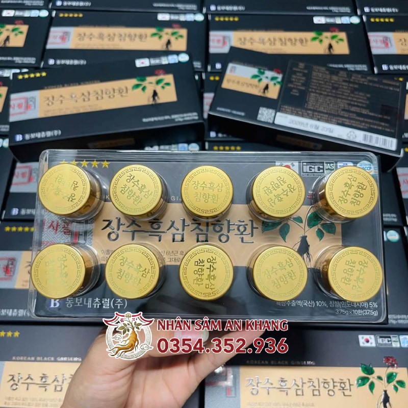 Viên An Cung Thiên Sâm Trầm Hương Dongbo Hộp 10 Viên 7 an cung thien sam tram huong 10 vien 21