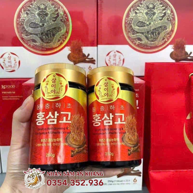 Cao Hồng Sâm Đông Trùng Hạ Thảo Samiya 250g x 2 Hũ 11 cao dong trung samiya 5