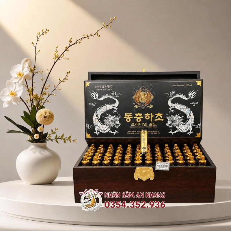 Nước Đông Trùng Hạ Thảo Bio Apgold 20ml x 60 Ống 8 dong trung 60 ong bio gold 3
