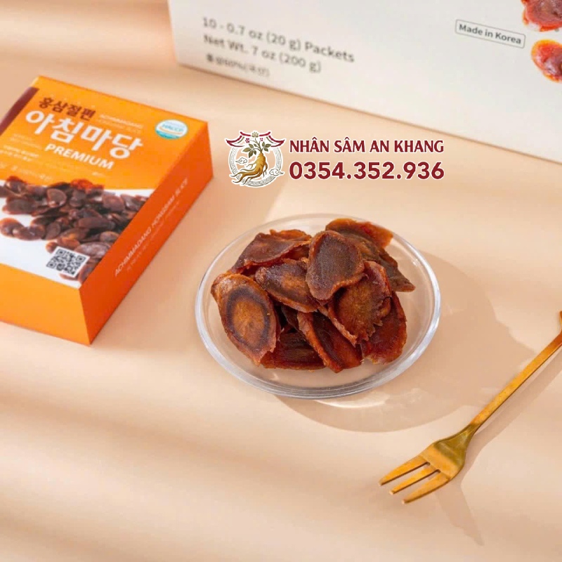 Hồng Sâm Thái Lát Tẩm Mật Ong Achimmadang Hộp 200g 13 hong sam thai lat achimadang 2