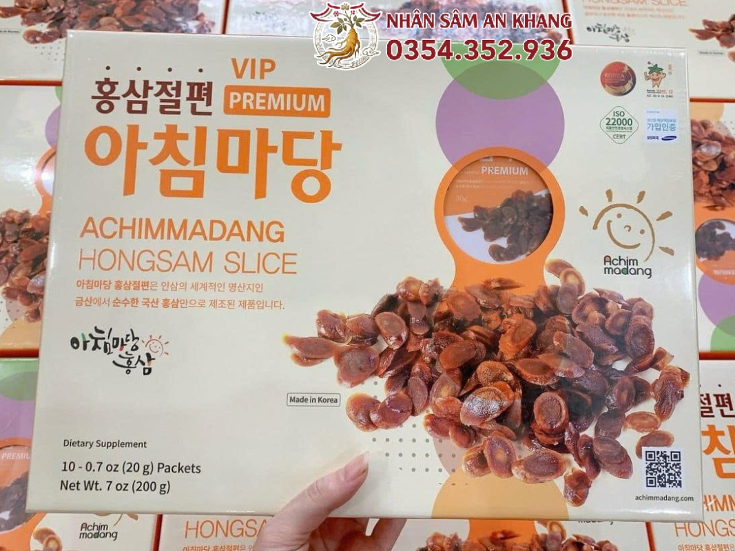 Hồng Sâm Thái Lát Tẩm Mật Ong Achimmadang Hộp 200g 11 hong sam thai lat achimadang 7
