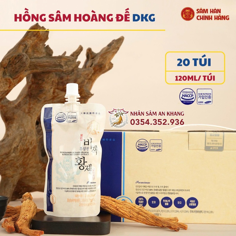 Nước Hồng Sâm Hoàng Đế Daedong 120ml x 20 Gói 9 nuoc hong sam hoang de daedong 4
