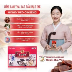 Hồng Sâm Thái Lát Tẩm Mật Ong HG Bio 200g 5 sam lat tam mat ong hg bio 2
