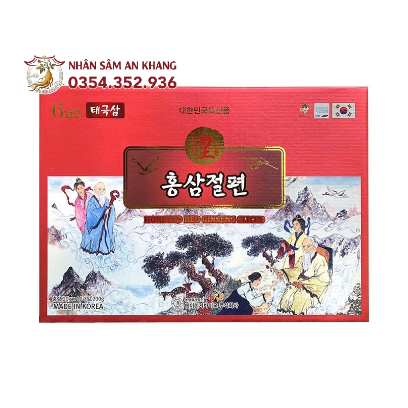 Hồng Sâm Thái Lát Tẩm Mật Ong HG Bio 200g 9 sam lat tam mat ong hg bio 5