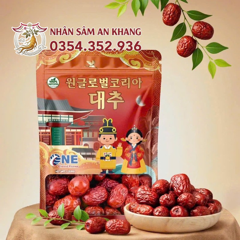 Táo Đỏ Sấy Khô Hàn Quốc One Global 1KG 11 tao do co hoa don 2