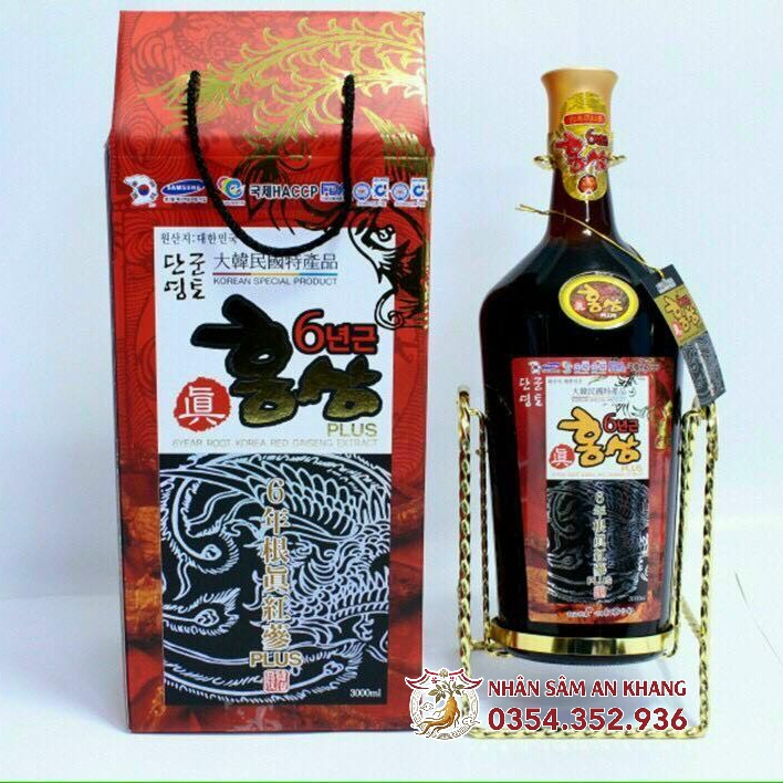Nước Hồng Sâm Hàn Quốc Kanghwa Chai 3000ml 12 tinh chat hong sam 3 lit