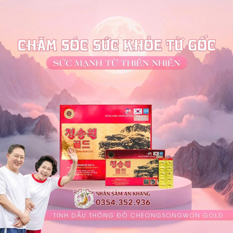 Tinh Dầu Thông Đỏ CheongSongWon Gold 180 Viên 11 tinh dau thong do cheongsongwon gold 2