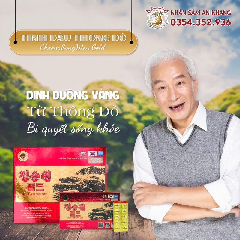 Tinh Dầu Thông Đỏ CheongSongWon Gold 180 Viên 16 tinh dau thong do cheongsongwon gold 4