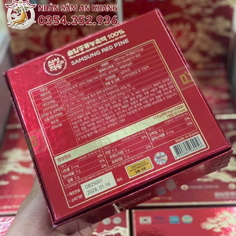 Tinh Dầu Thông Đỏ Samsung Pine Needle Oil 30 Viên 7 tinh dau thong do namsan 2