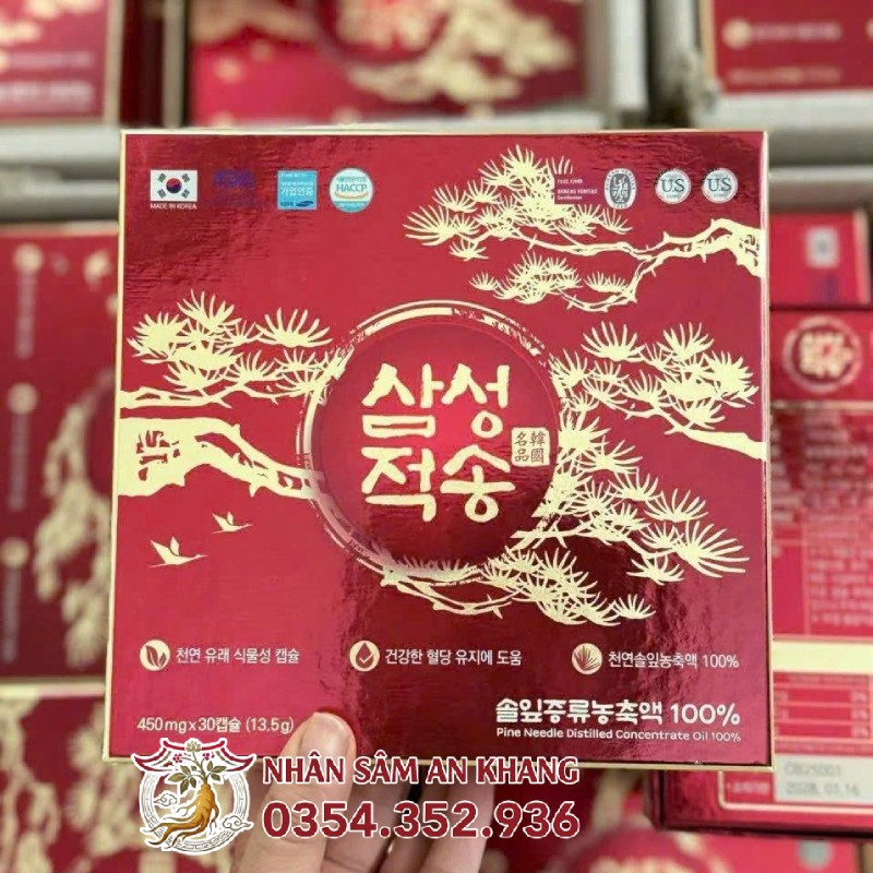 Tinh Dầu Thông Đỏ Samsung Pine Needle Oil 30 Viên 6 tinh dau thong do namsan 6