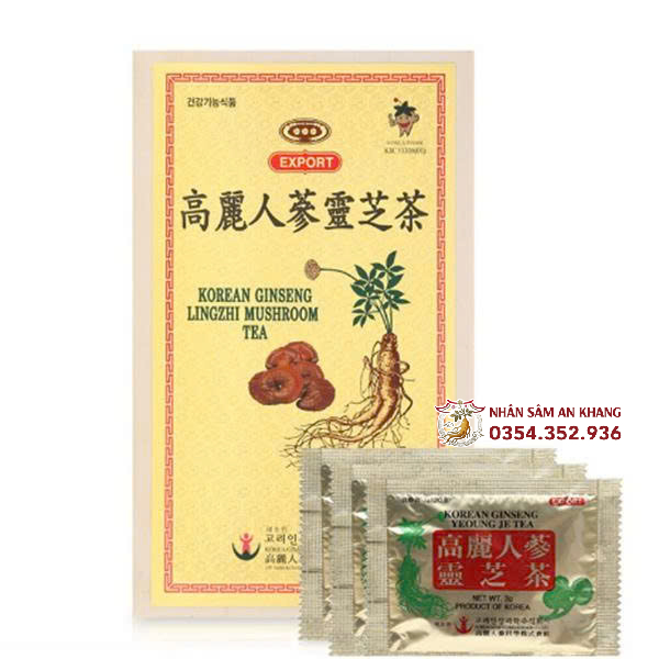 Trà Hồng Sâm Linh Chi Bio Apgold Hộp Gỗ 100 Gói 7 tra linh chi bio