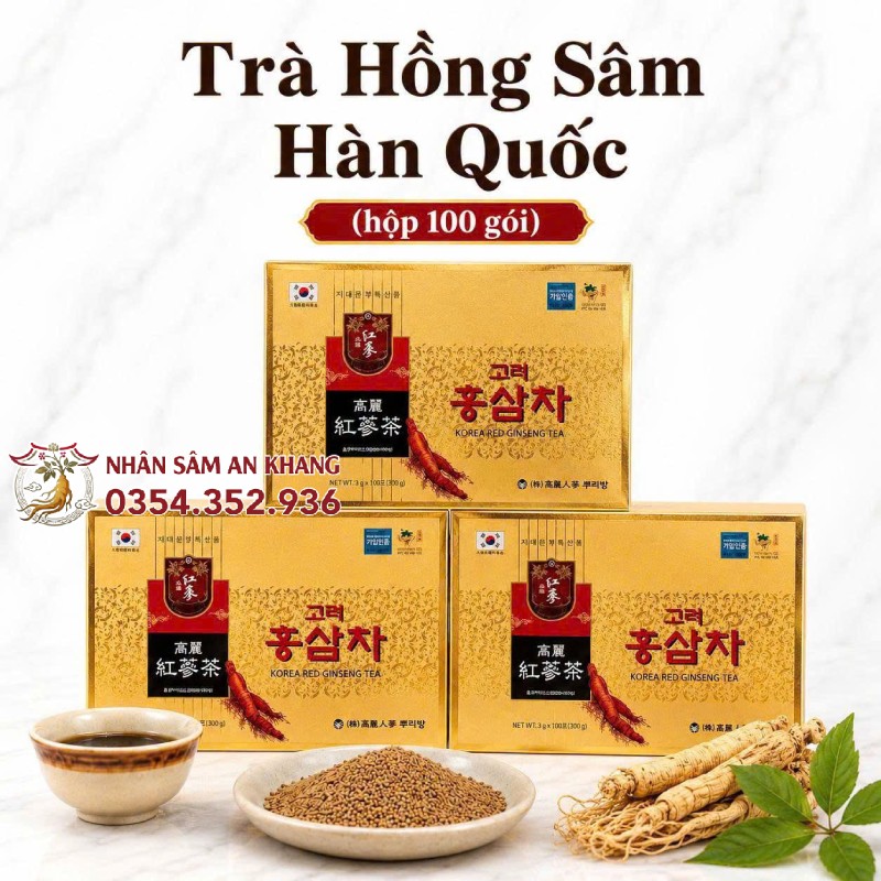 Trà Hồng Sâm Hàn Quốc Buleebang100 Gói 8 tra vang 8