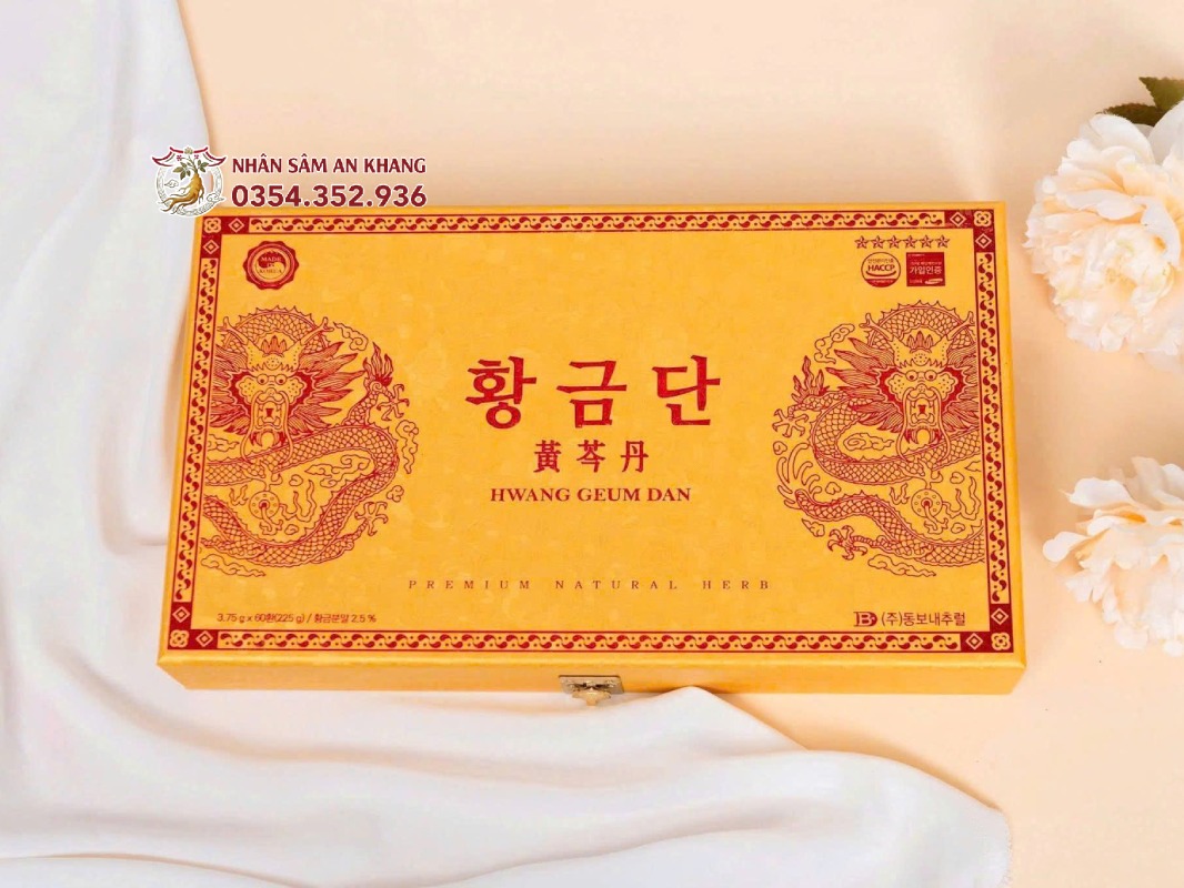 An Cung Ngưu Hoàng Hoàn Hwang Geum Dan Dongbo 60 Viên 13 an cung hop vang 3