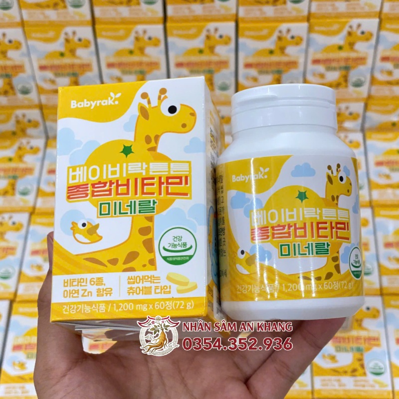 Kẹo Canxi Hươu Cao Cổ Tăng Chiều Cao Hàn Quốc 60 Viên 6 chieu cao han quoc