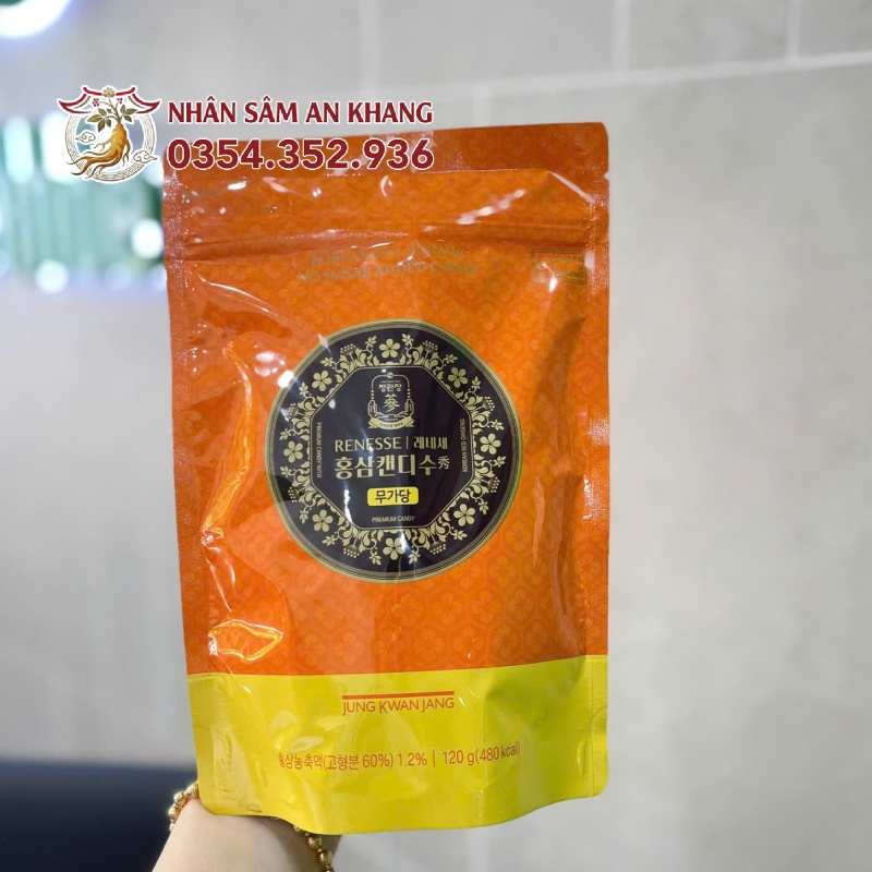 Kẹo Hồng Sâm Không Đường KGC 120G, 240g 11 keo kgc 4
