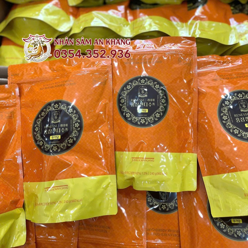 Kẹo Hồng Sâm Không Đường KGC 120G, 240g 13 keo kgc 5
