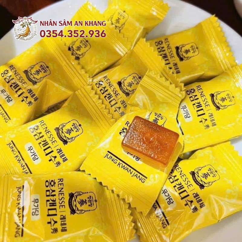 Kẹo Hồng Sâm Không Đường KGC 120G, 240g 12 keo kgc